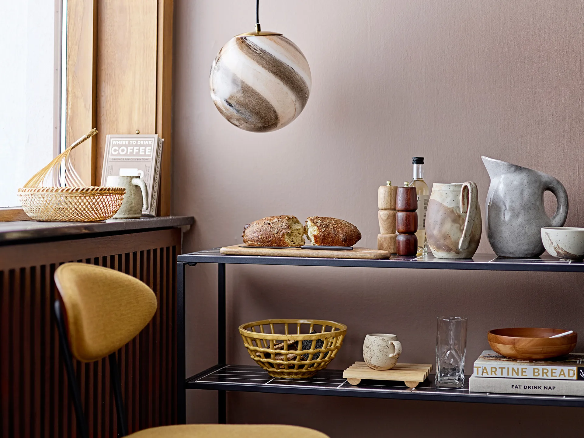 Tigela Stacey Ø14 cm, Brown Bloomingville