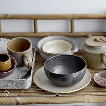 Travessa grés Thea 25x25 cm - Cinza - Bloomingville