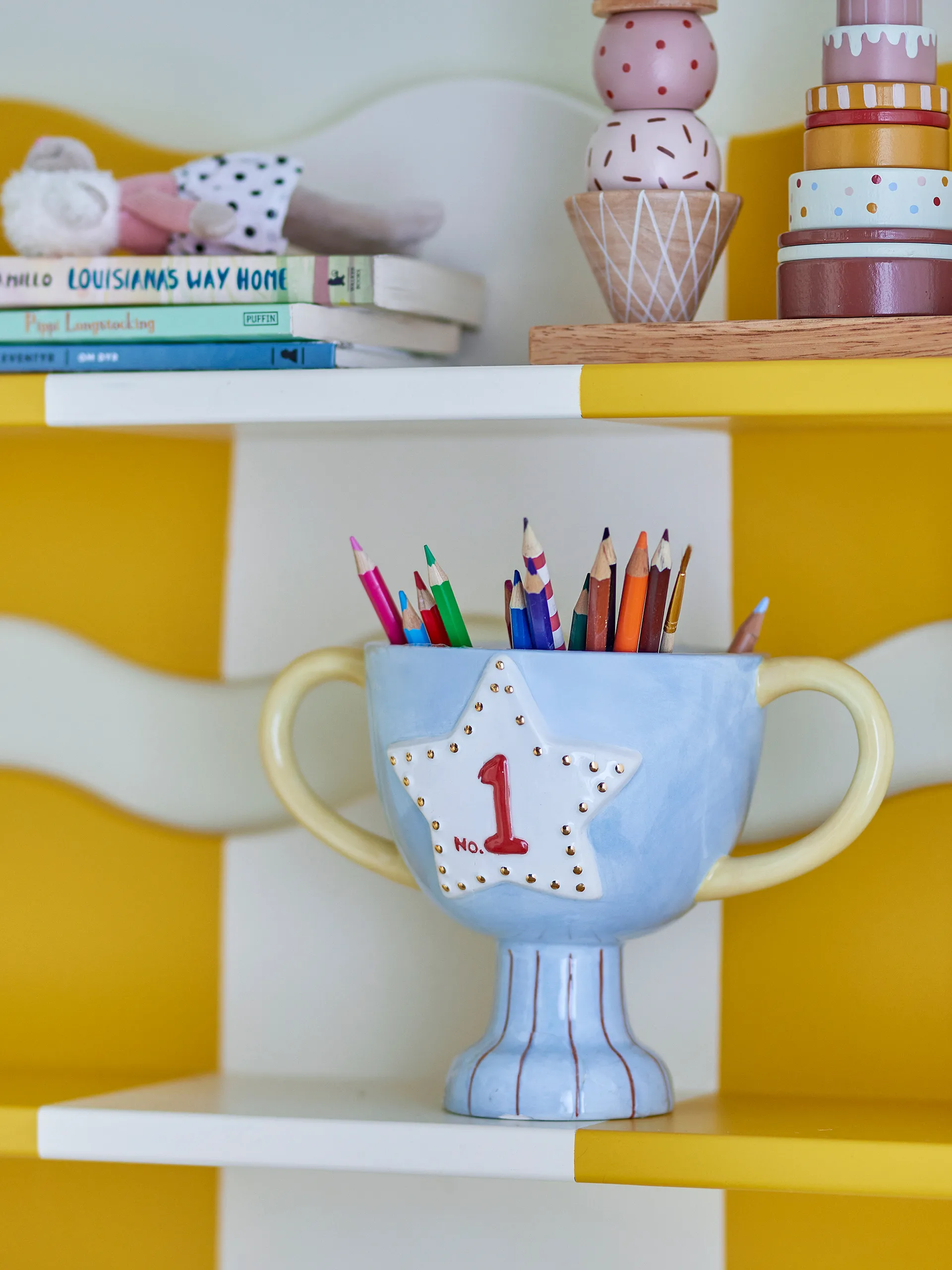 Trophy vaso 23x16 cm, Azul Bloomingville