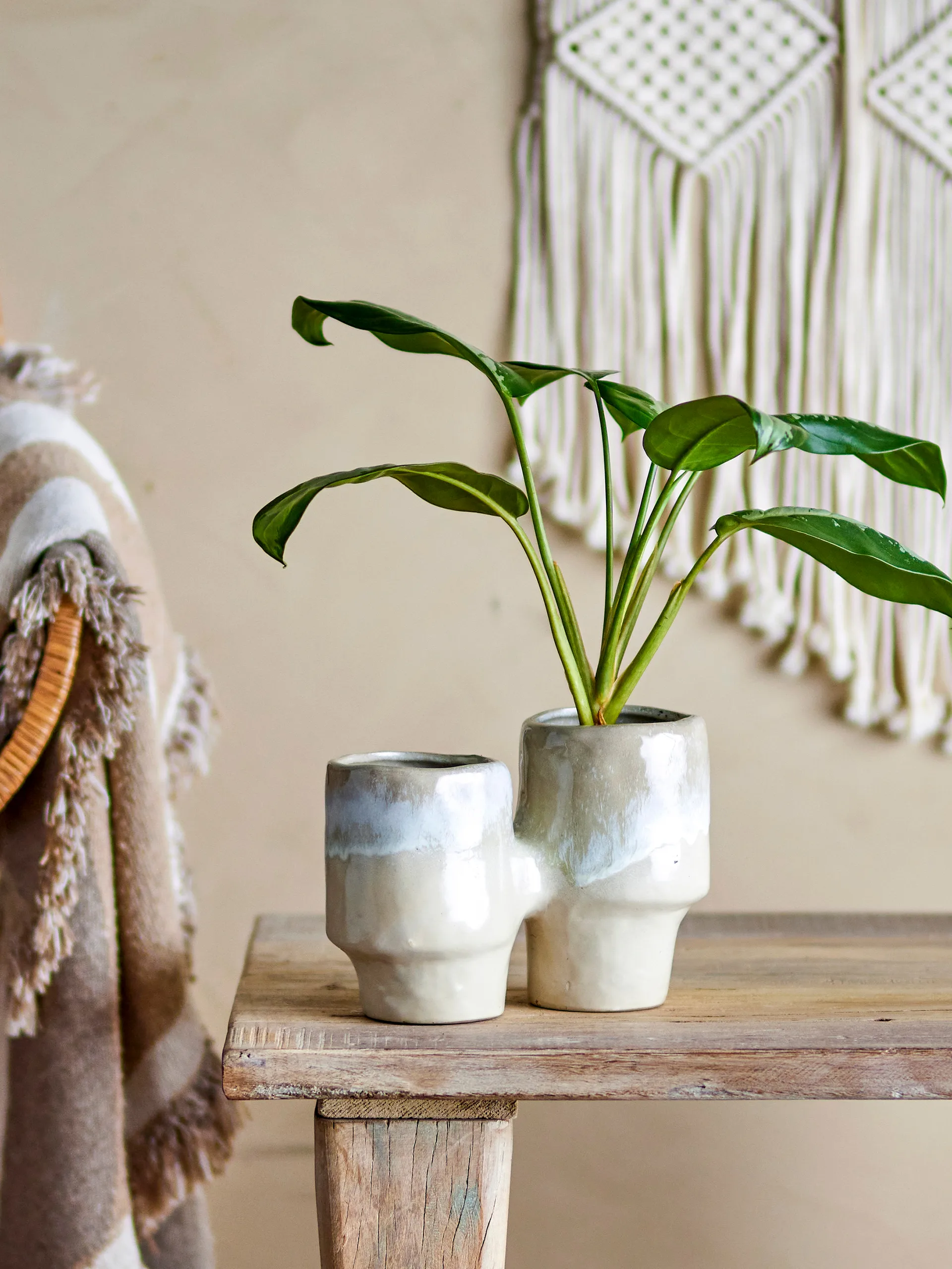 Vaso de flores Maiak 23x16x11 cm, Brown Bloomingville