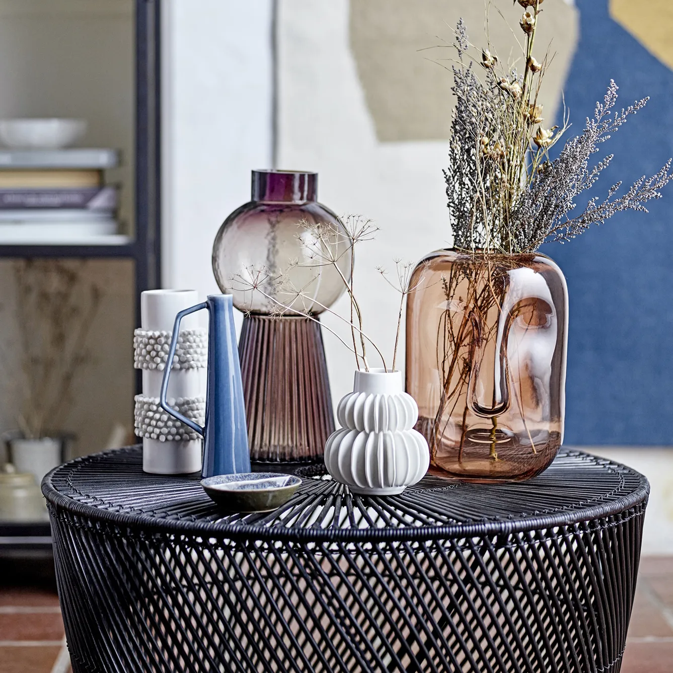 Vaso de vidro Bloomingville 25 cm, brown Bloomingville