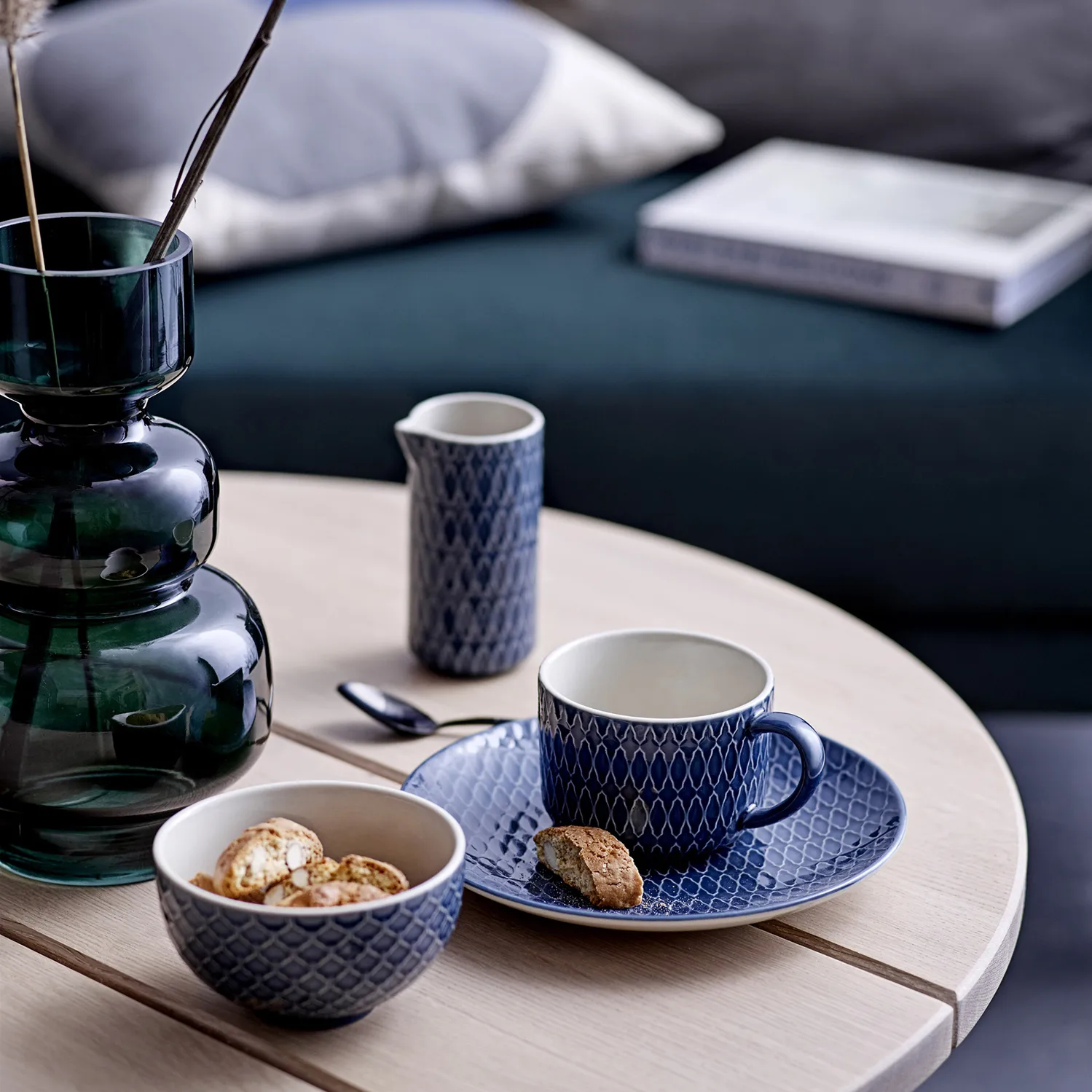 Vaso de vidro Bloomingville 25 cm, verde Bloomingville