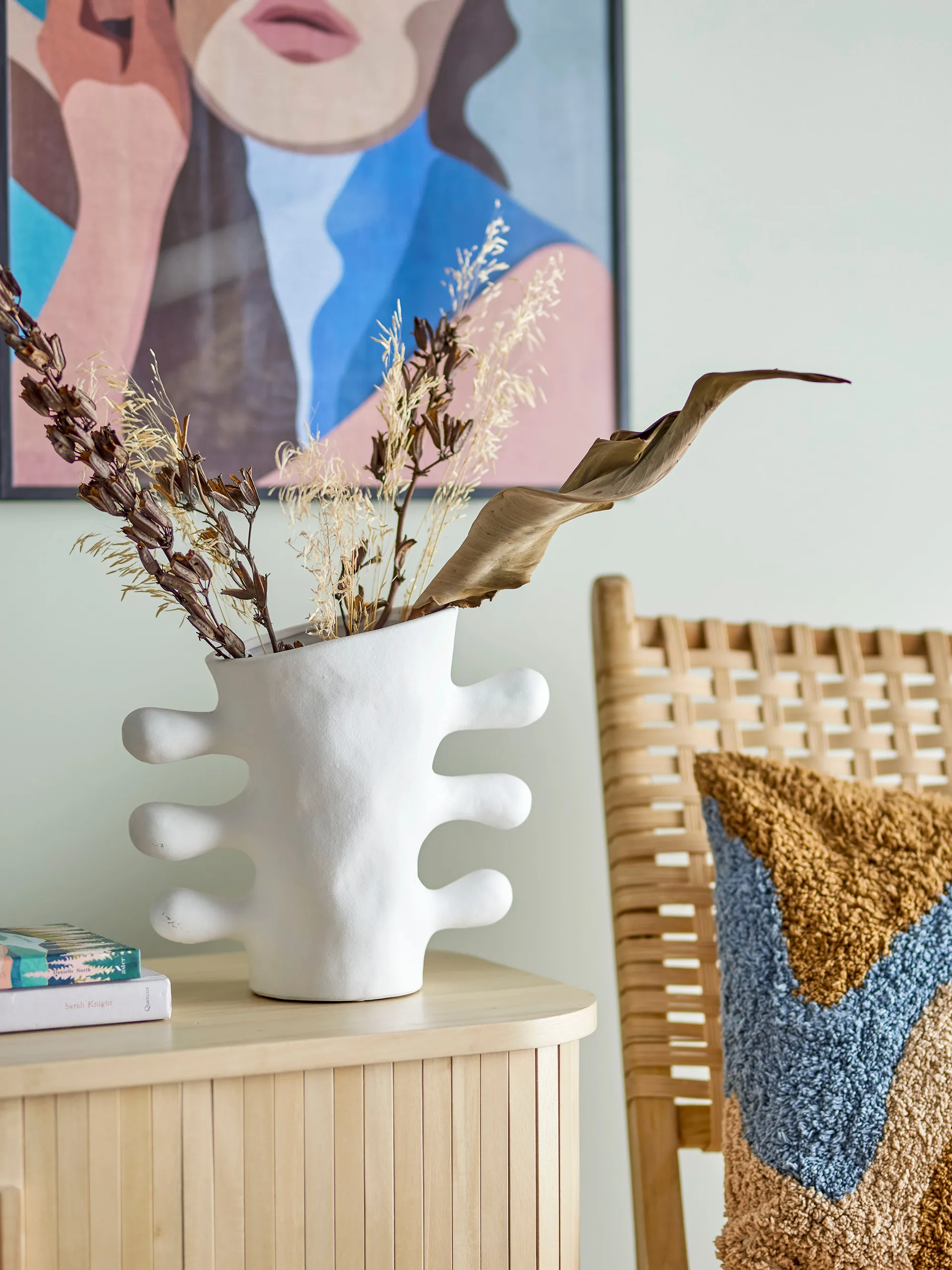 Vaso Pernilla 26 cm, Branco  Bloomingville