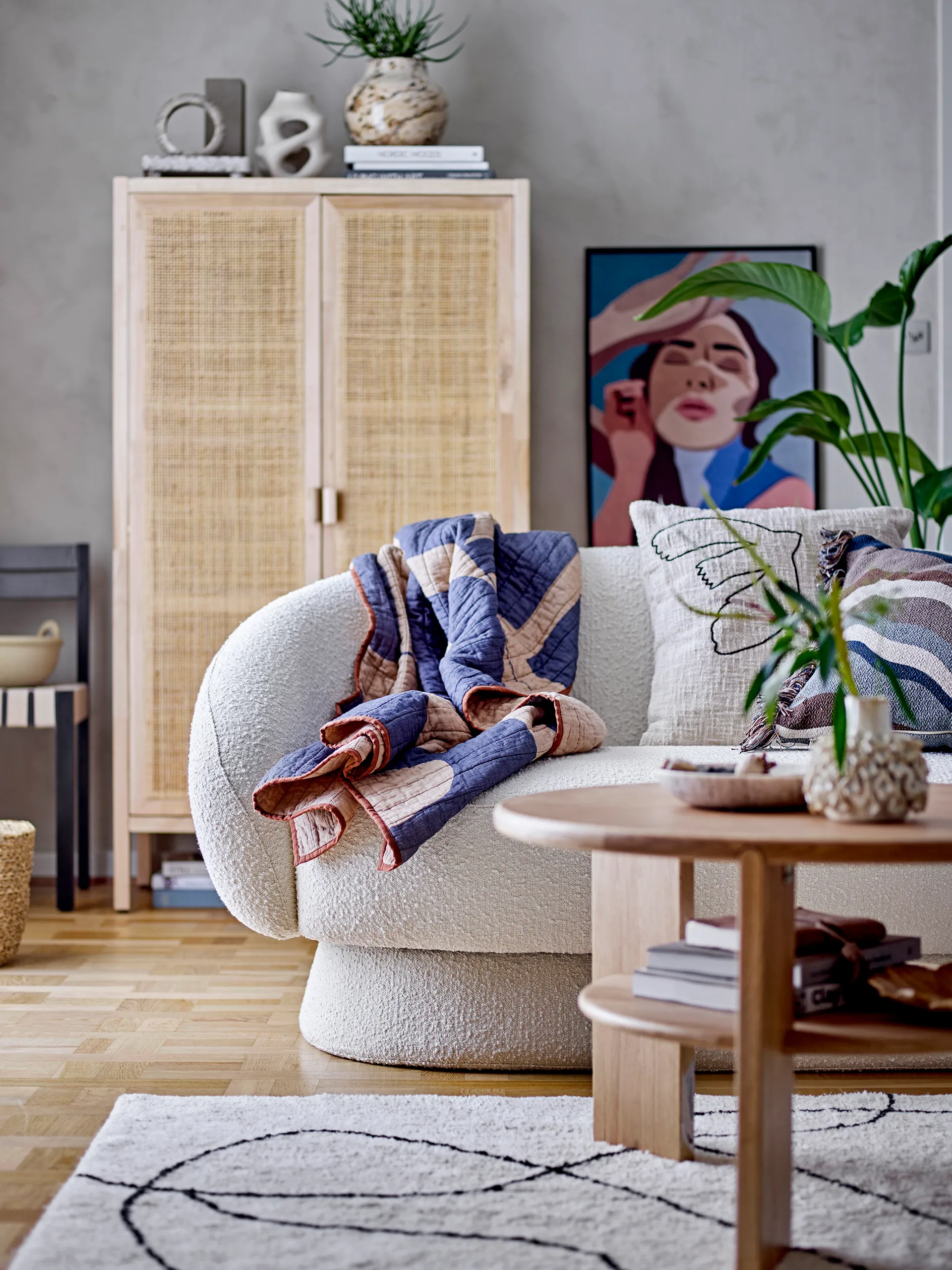 Viga tapete 120x180 cm, Branco Bloomingville