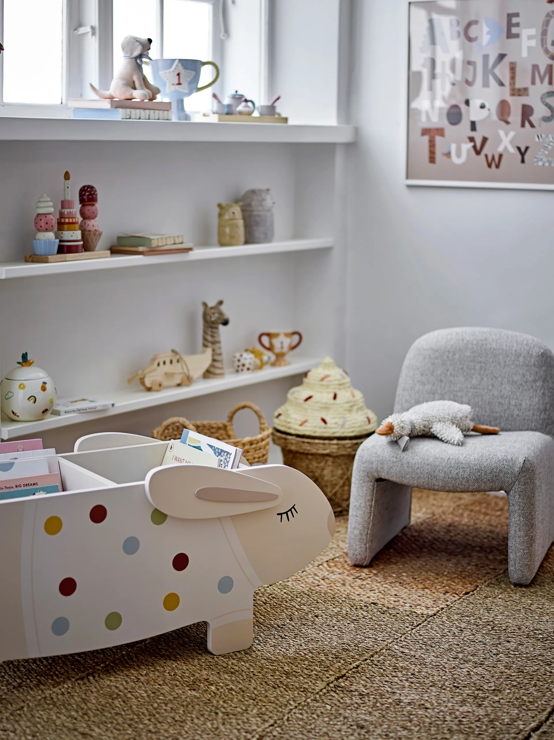 Villja estante para livros 87x38 cm, Branco Bloomingville