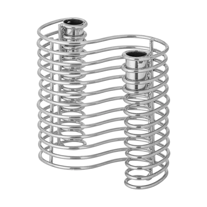 Wavela castiçal 15,5x14,5 cm - Prateado - Bloomingville