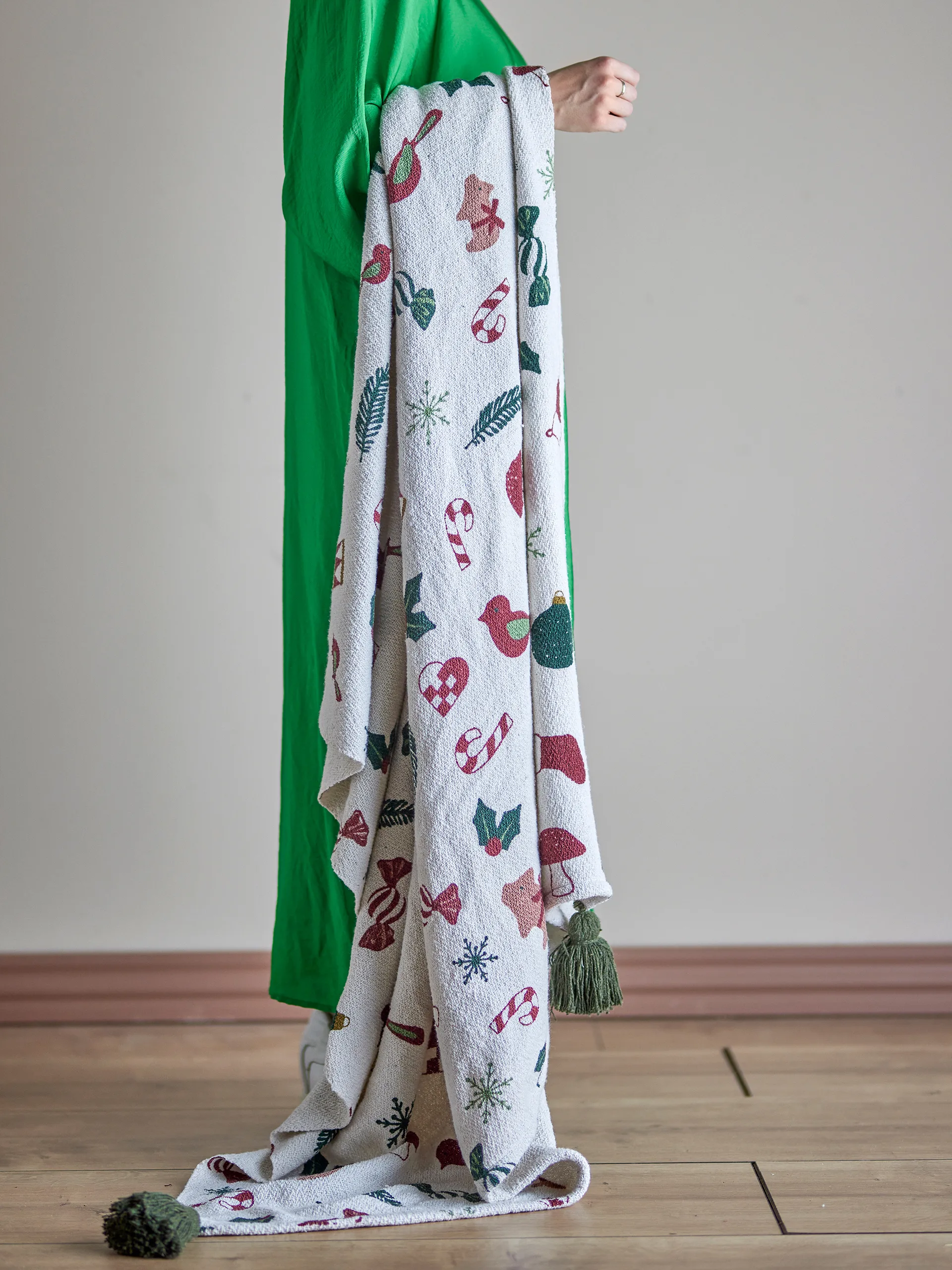 Yule cobertor 130x160 cm, Bege Bloomingville