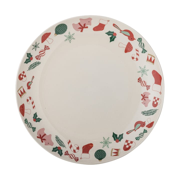 Yule travessa de servir Ø28 cm - Natural-vermelho - Bloomingville
