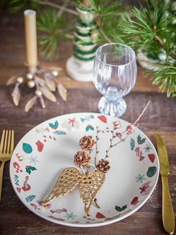 Yule travessa de servir Ø28 cm - Natural-vermelho - Bloomingville