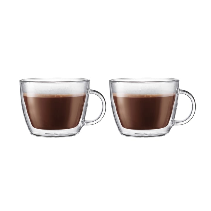 Bistro caneca de latte de duplo vidro com alça 45 cl - 2 unidades - Bodum