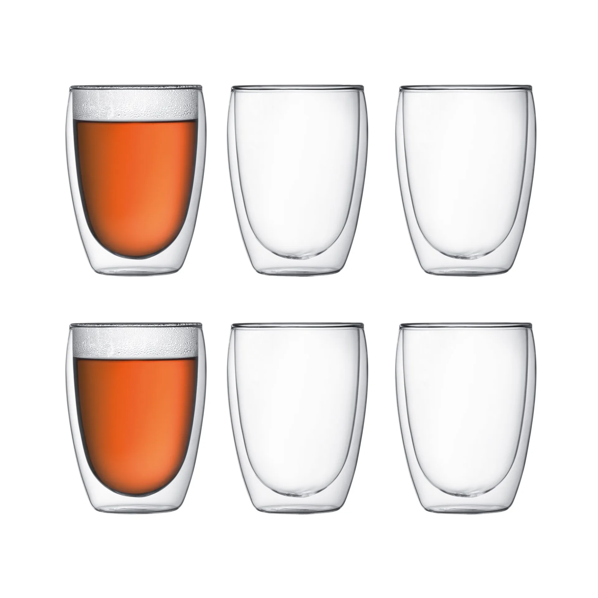 Copo de parede dupla Pavina, 6 un., 0,35 l Bodum