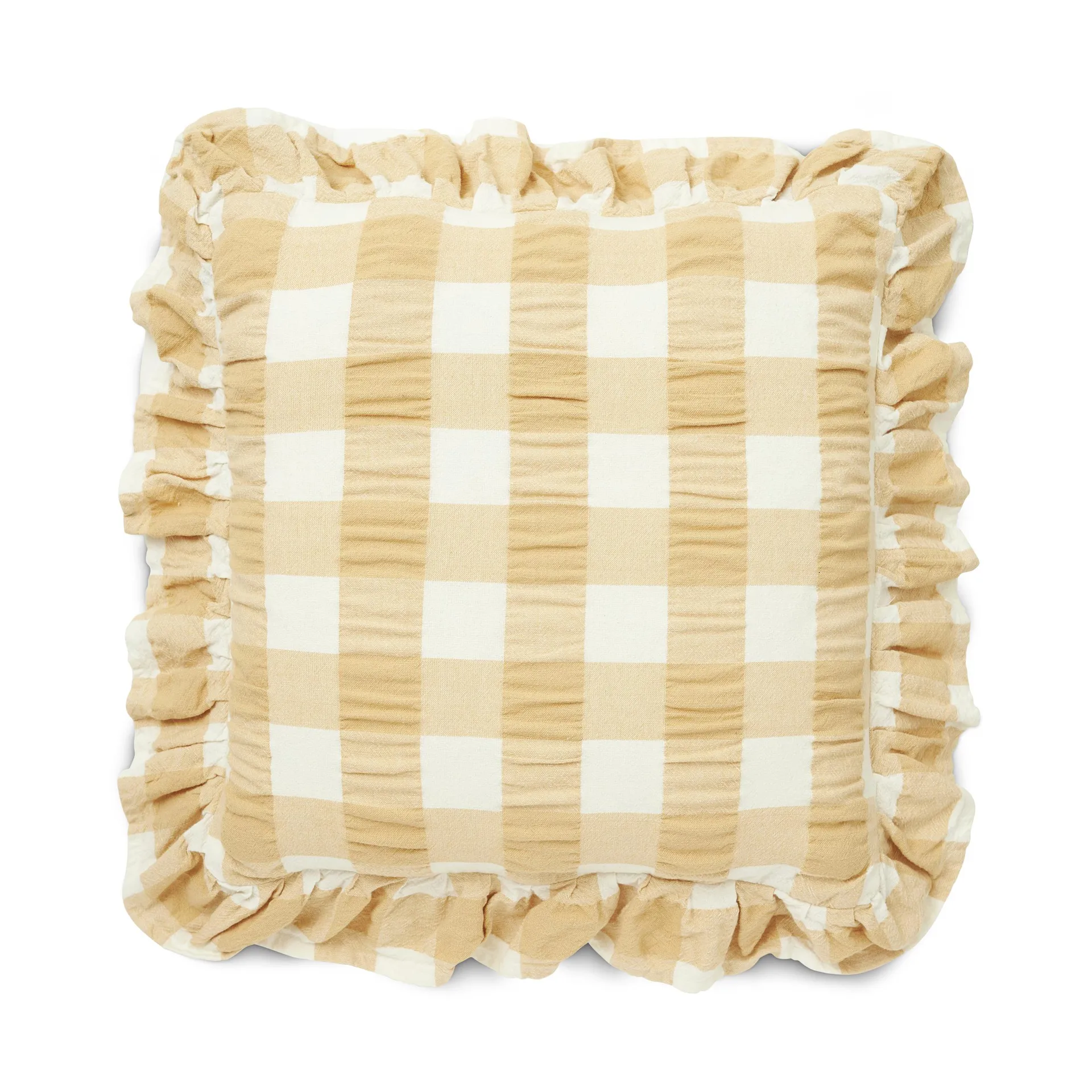 Capa de Almofada Kullavik 45x45 cm, Amarelo-branco Boel & Jan