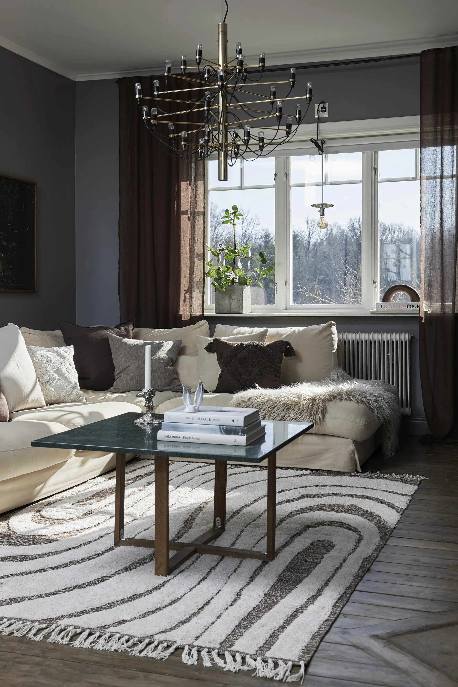 Conjunto de cortinas Mirja 130x275 cm, Brown Boel & Jan