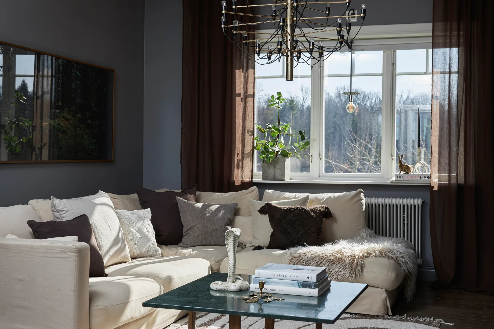 Conjunto de cortinas Mirja 130x275 cm, Brown Boel & Jan