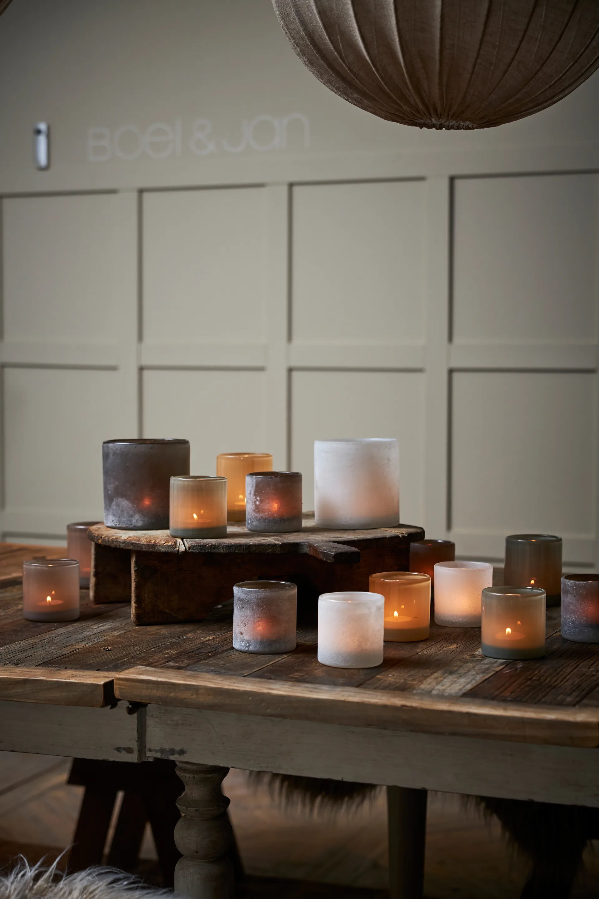 Lanterna de vela Bungenäs Ø8 cm, Brown Boel & Jan