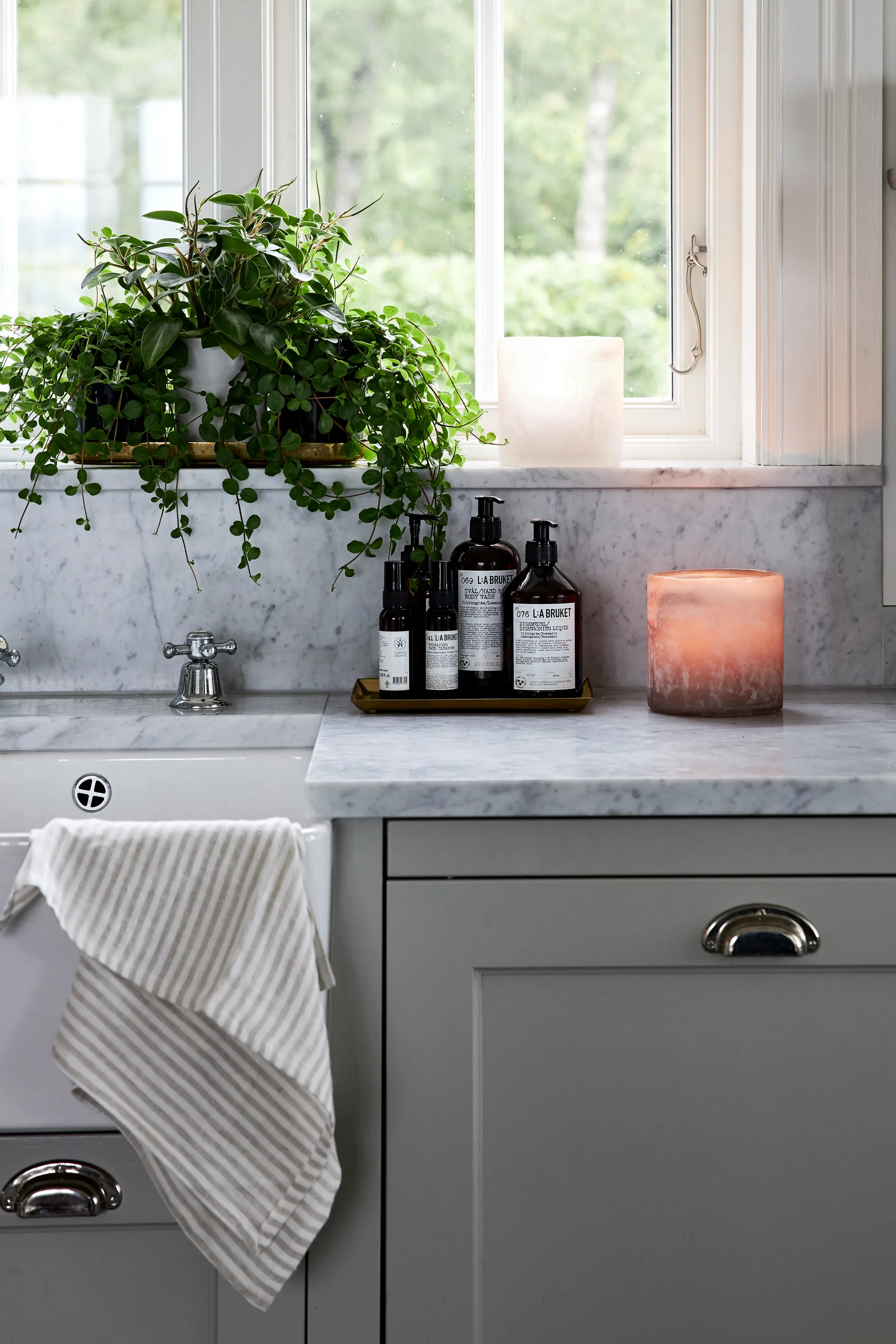 Lanterna de vela Bungenäs Ø8 cm, Brown Boel & Jan