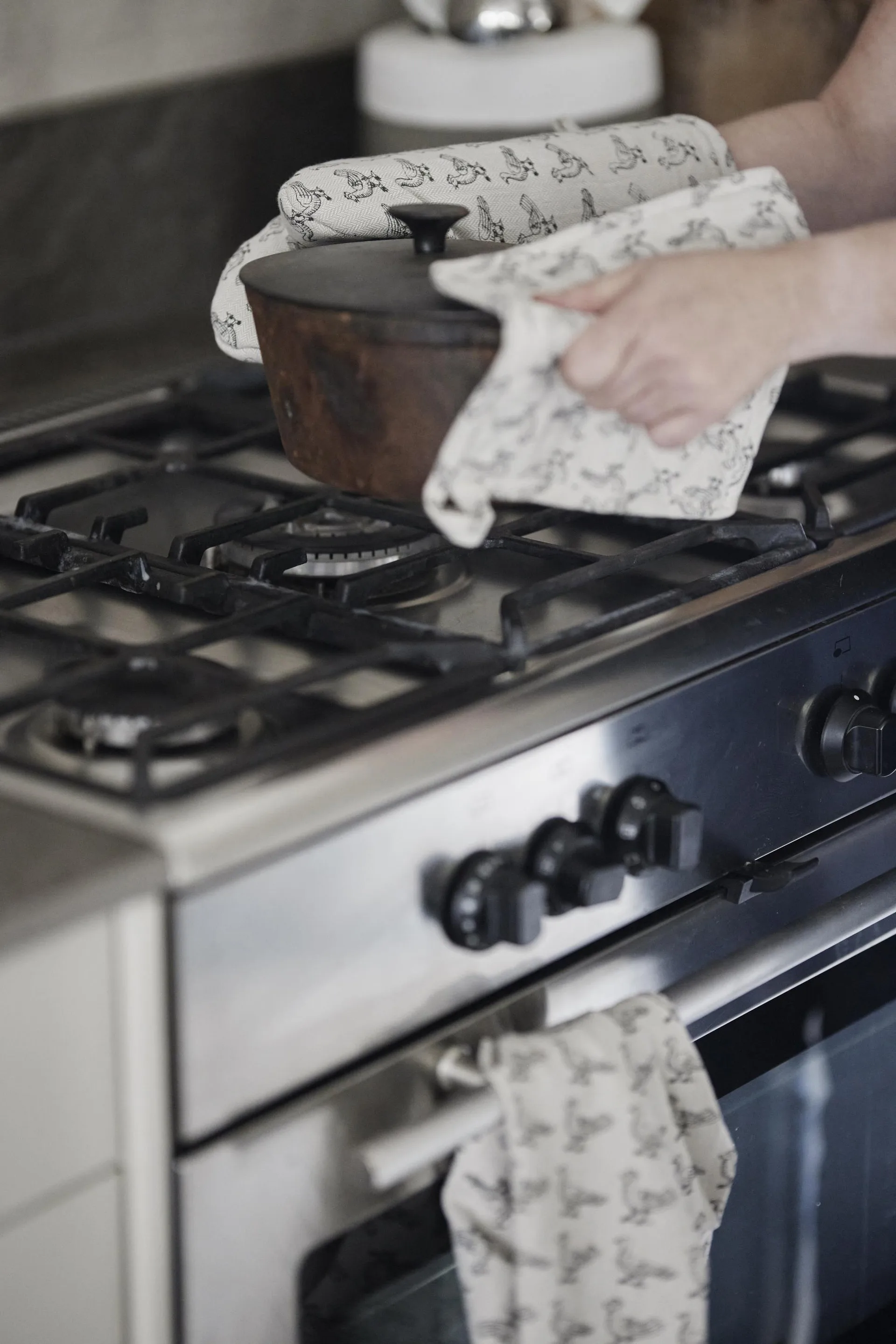 Pega de forno Stina 20x20 cm, 2 unid., Bege Boel & Jan