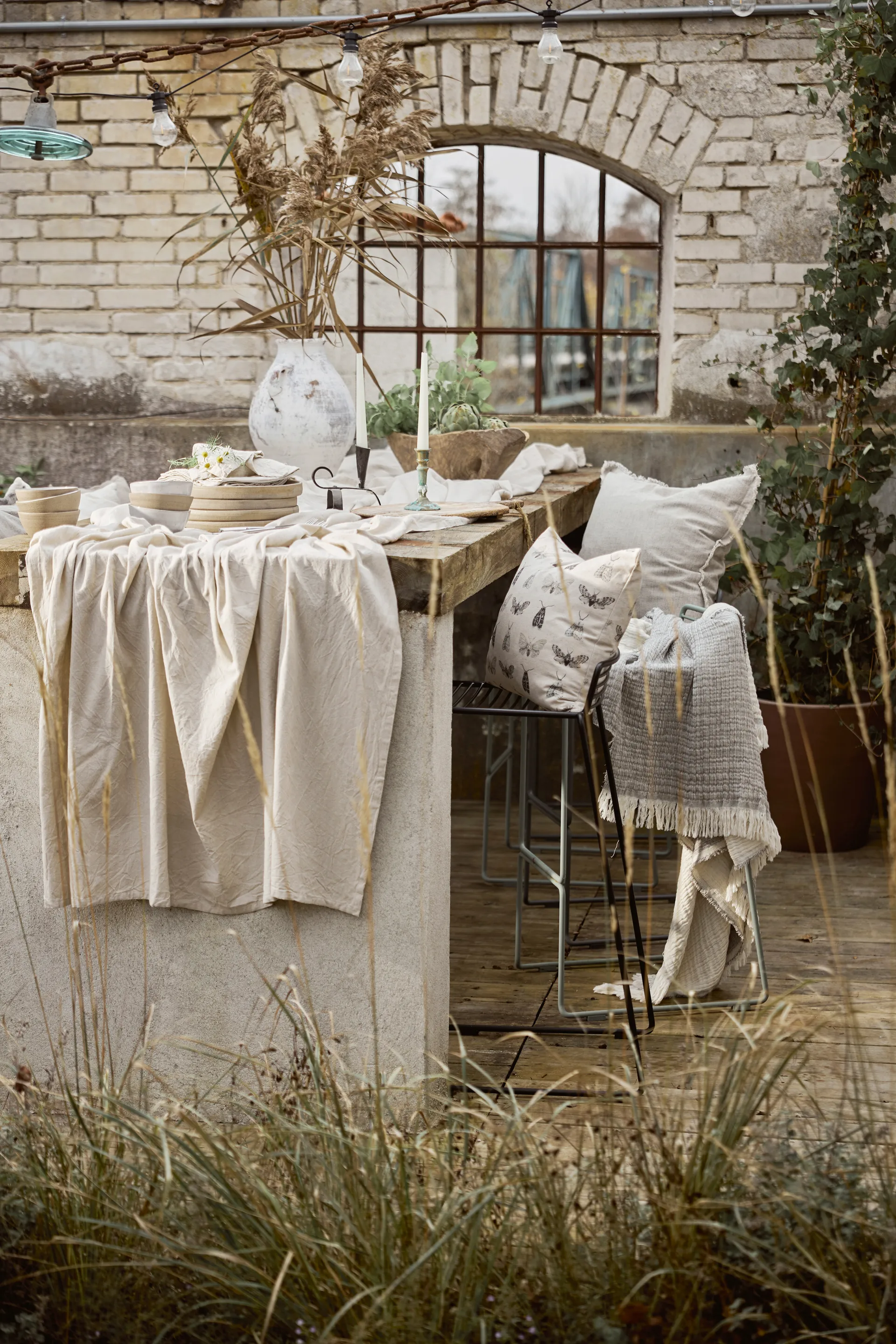 Samos manta 120x150 cm, Cinza Boel & Jan