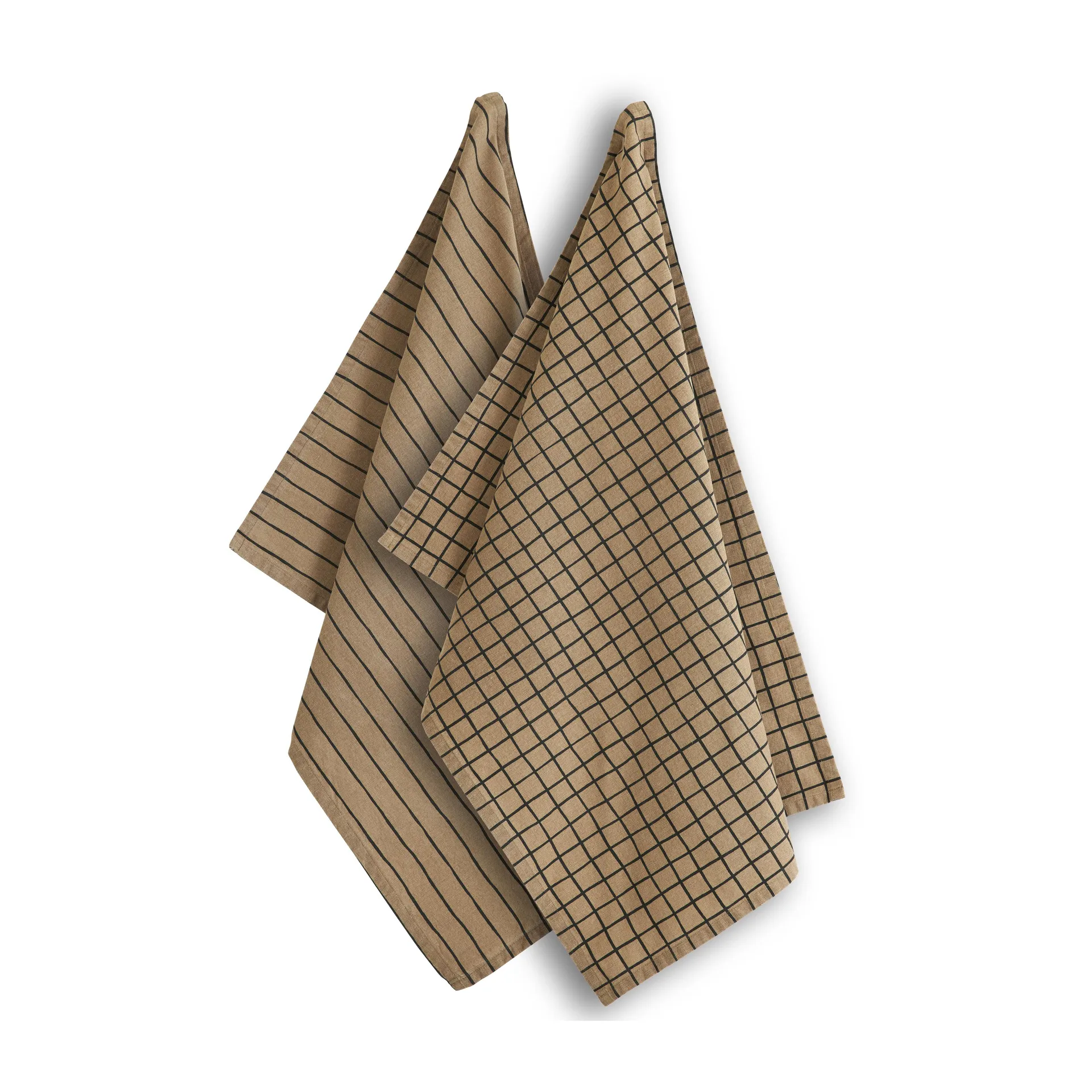 Toalha de cozinha 50x70 cm 2-unidades, Castanho Boel & Jan