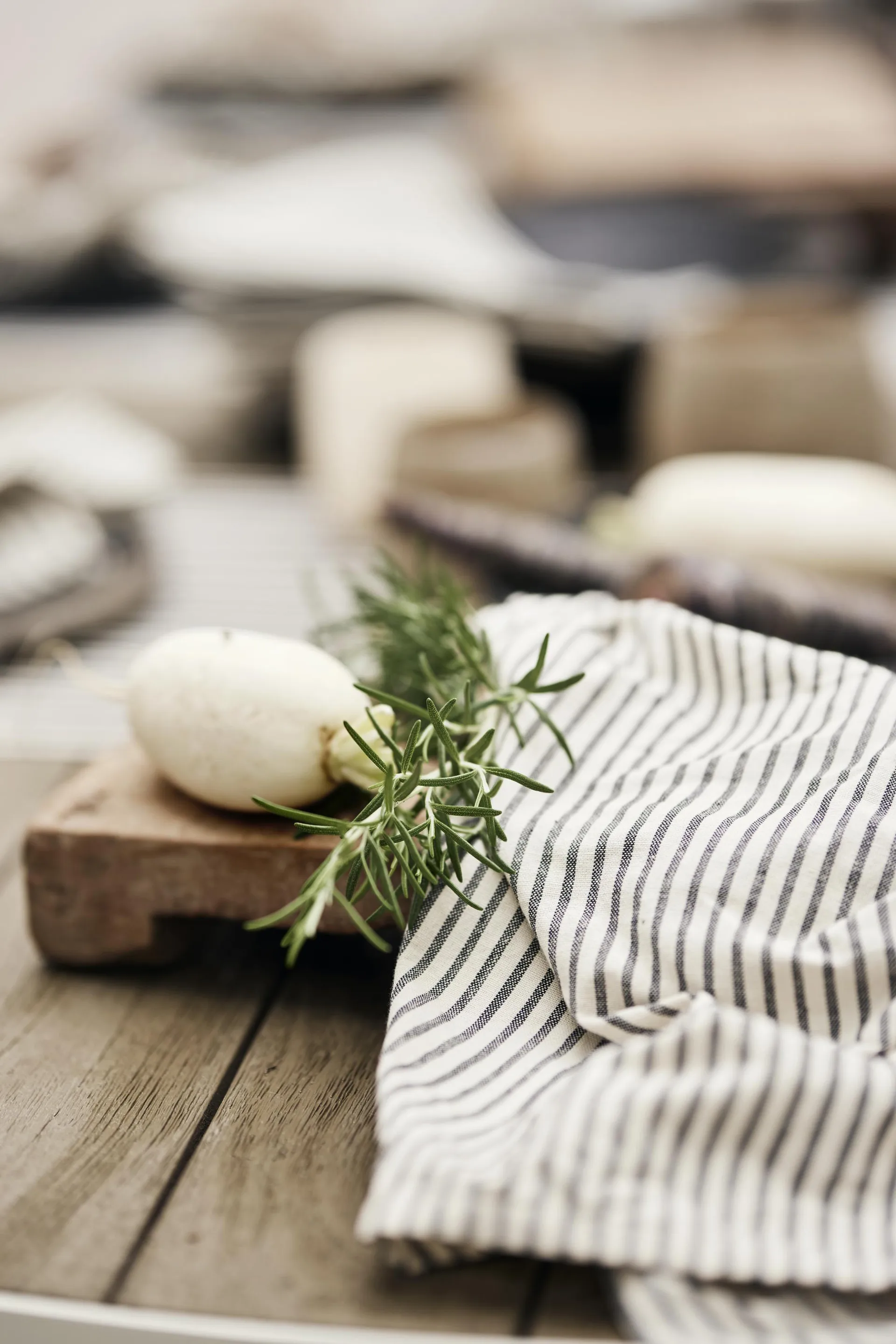 Toalha de cozinha Sammie 50x70 cm, Preto e branco Boel & Jan