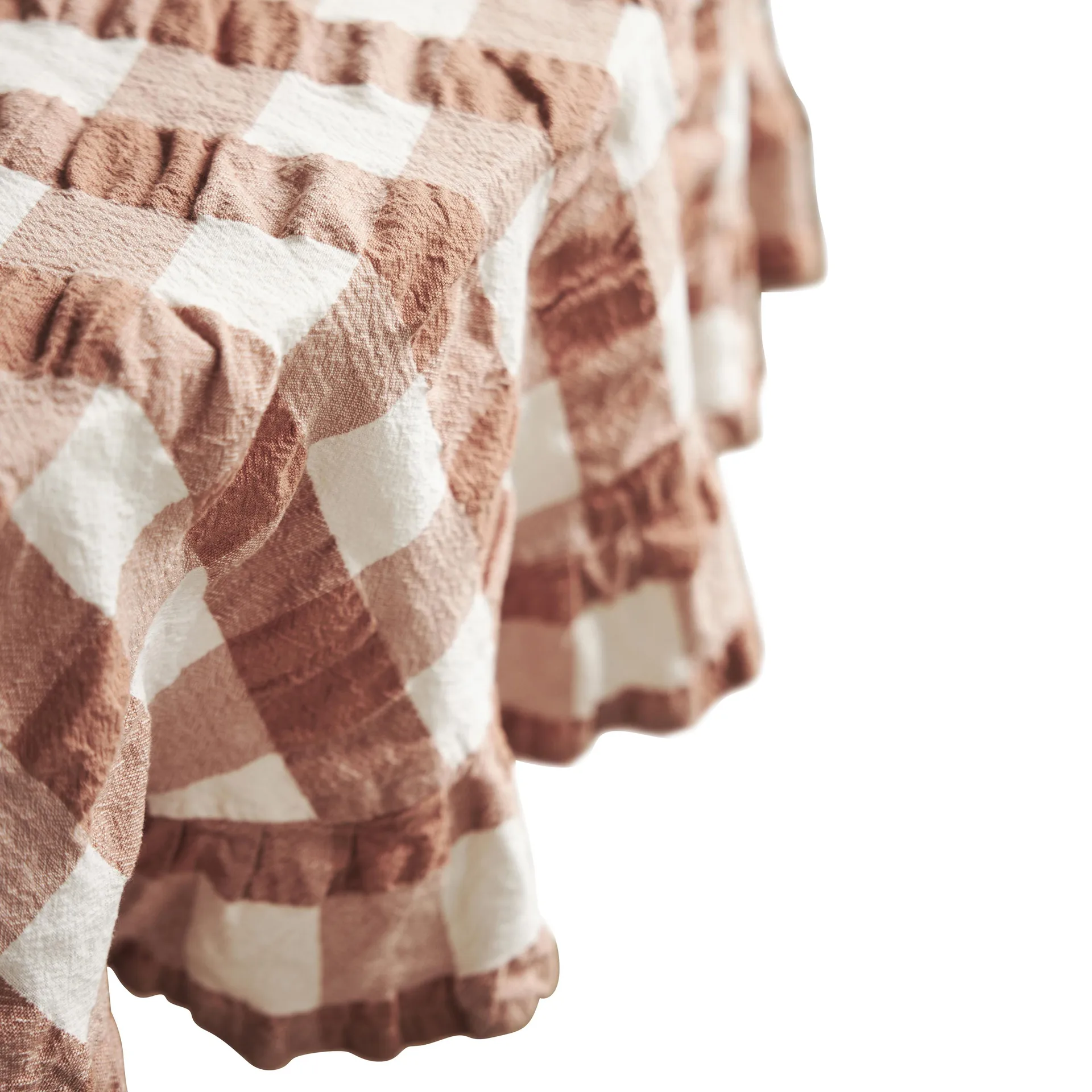 Toalha de mesa Kullavik Ø170 cm, Ferrugem-branco Boel & Jan