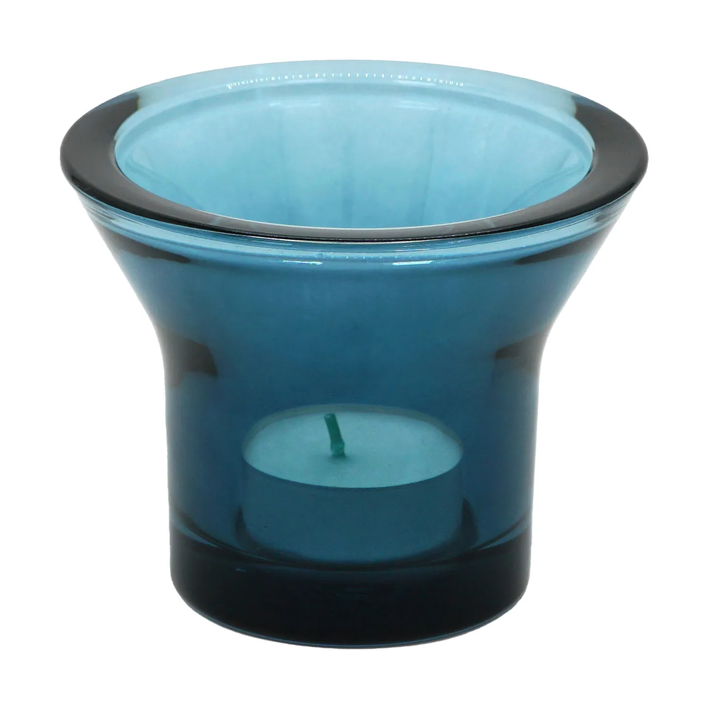 Castiçal de vela Lumi Ø10 cm, Azul petróleo Born In Sweden