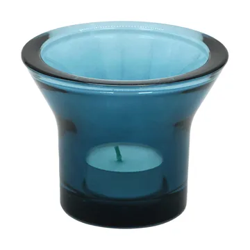Castiçal de vela Lumi Ø10 cm - Azul petróleo - Born In Sweden