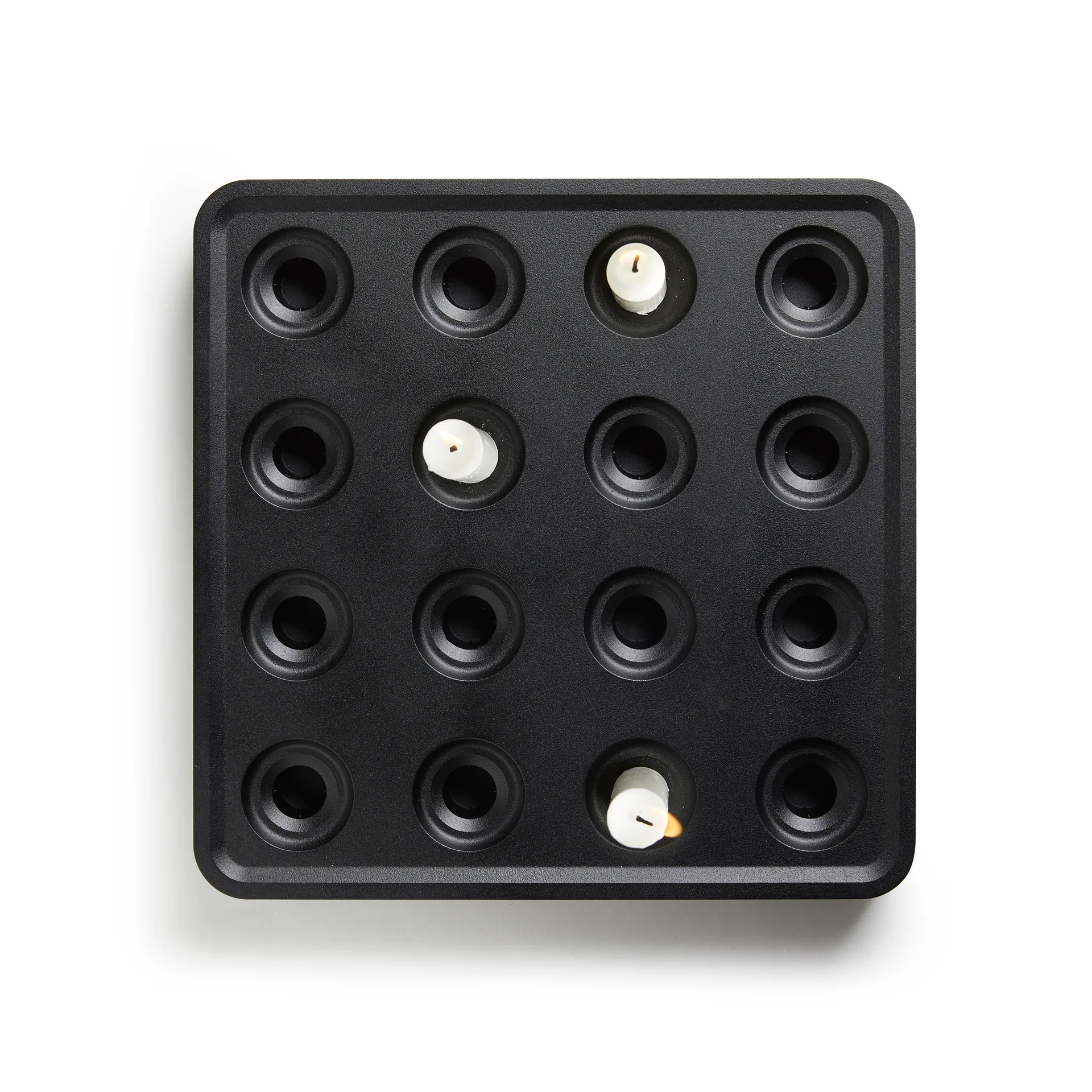 Suporte de velas preto Stumpastaken, grande Born In Sweden