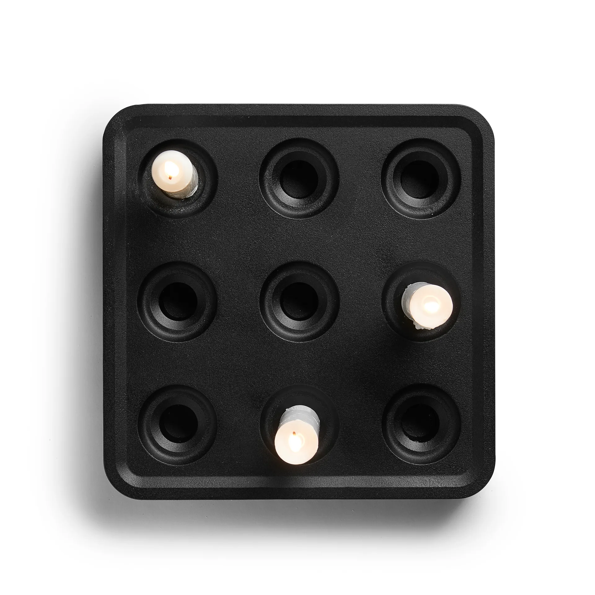 Suporte de velas preto Stumpastaken, pequeno Born In Sweden