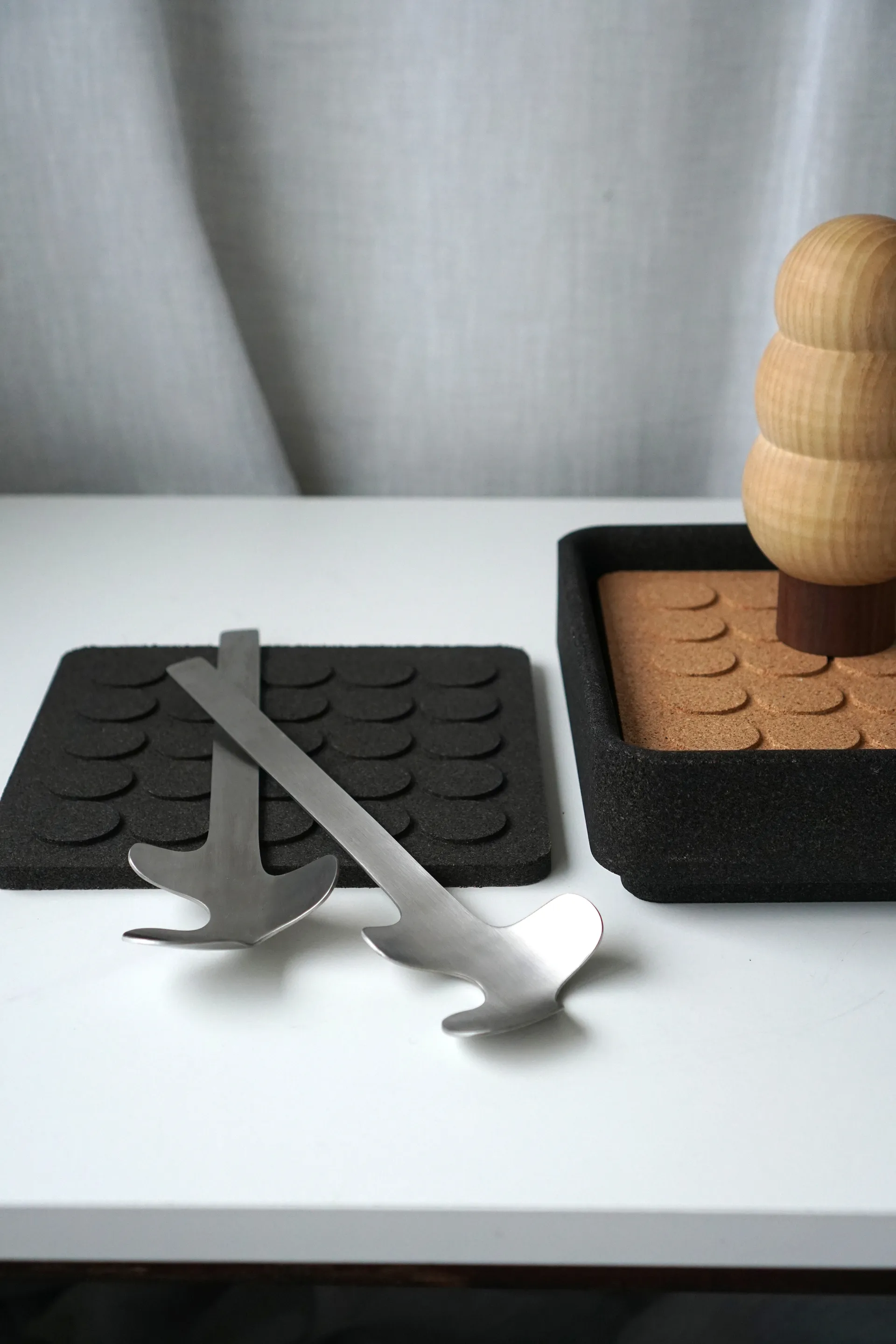 Talheres salada Leaf , Aço Escovado Born In Sweden