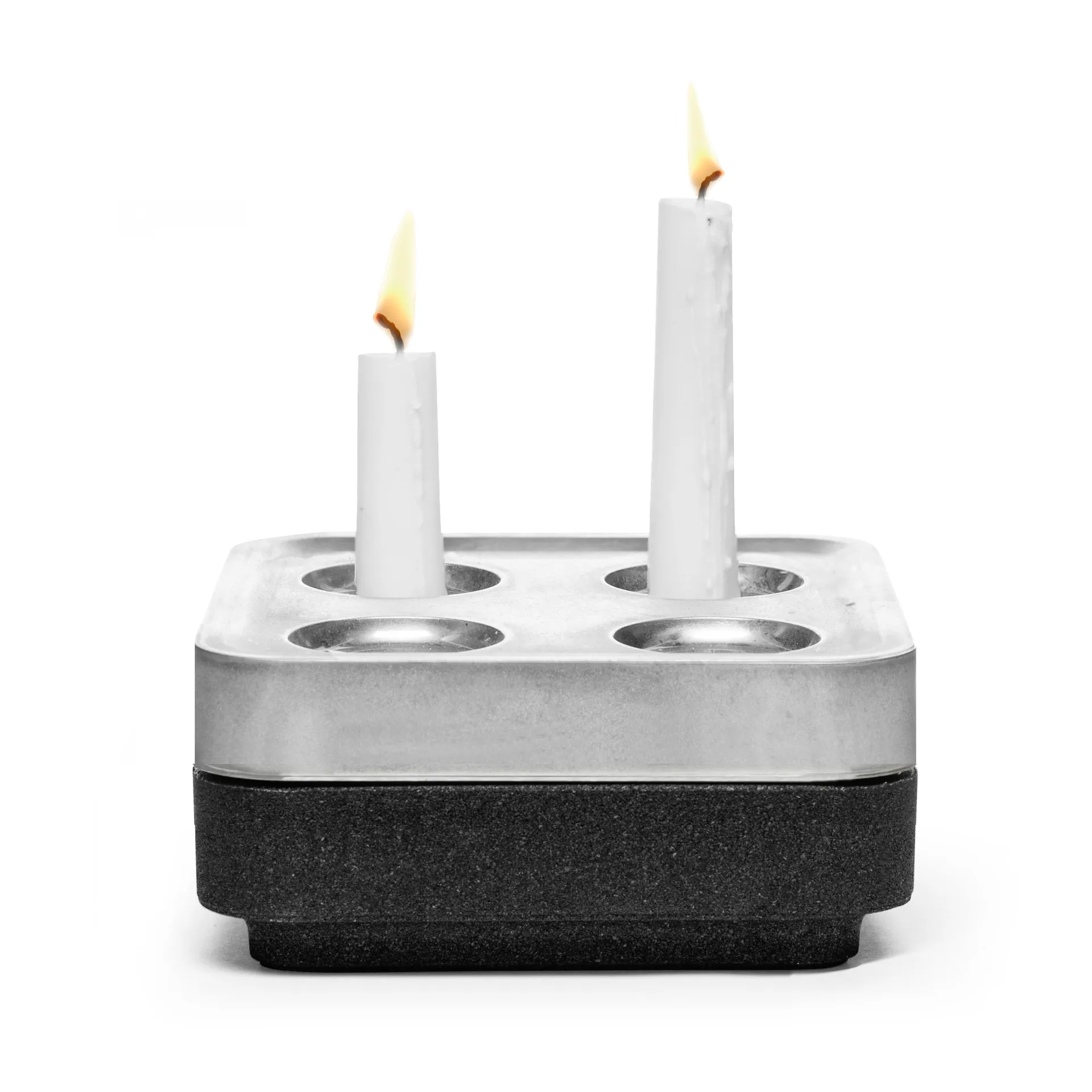 Tigela de cortiça quadrado para castiçal 16x16 cm, Preto Born In Sweden