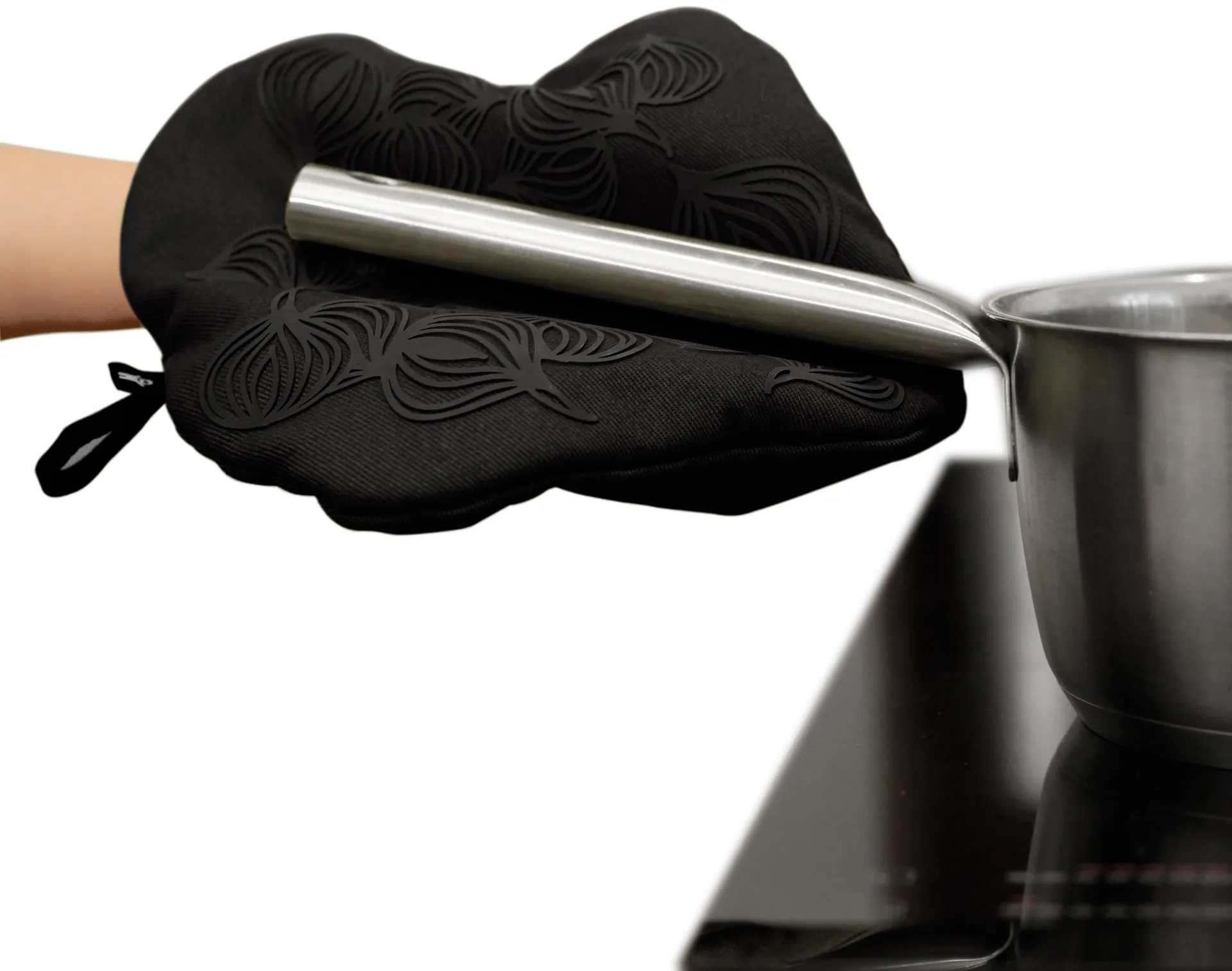 Bosign luva de forno antiderrapante com bolso, Preto Bosign