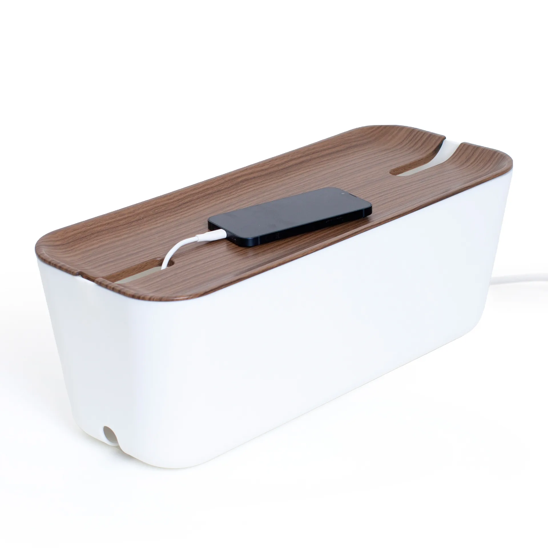 Cable Organiser XL, Detalhes em madeira escura Bosign