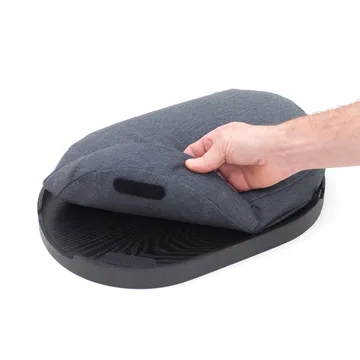 CurveLine™ Knäbricka anti-deslizante 39x26 cm - Madeira de salgueiro preta-cinza - Bosign