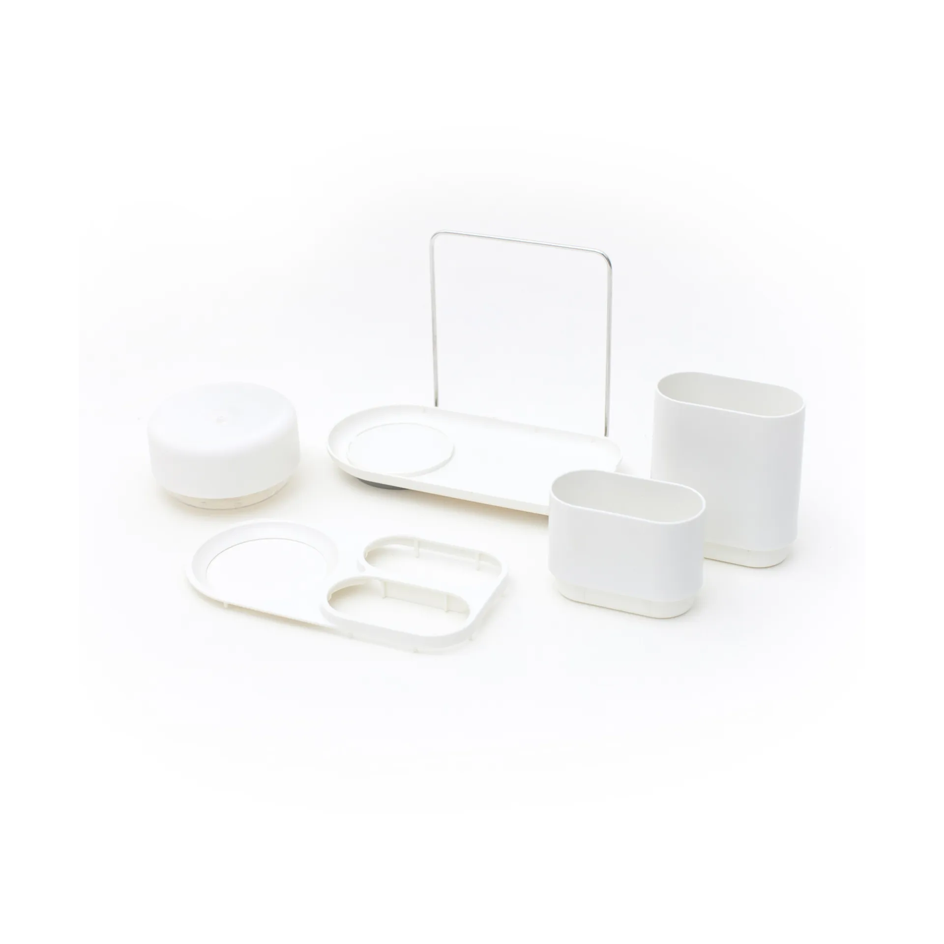 Do-Dish Caddy PLUS dispensador de detergente com armazenamento, Branco Bosign