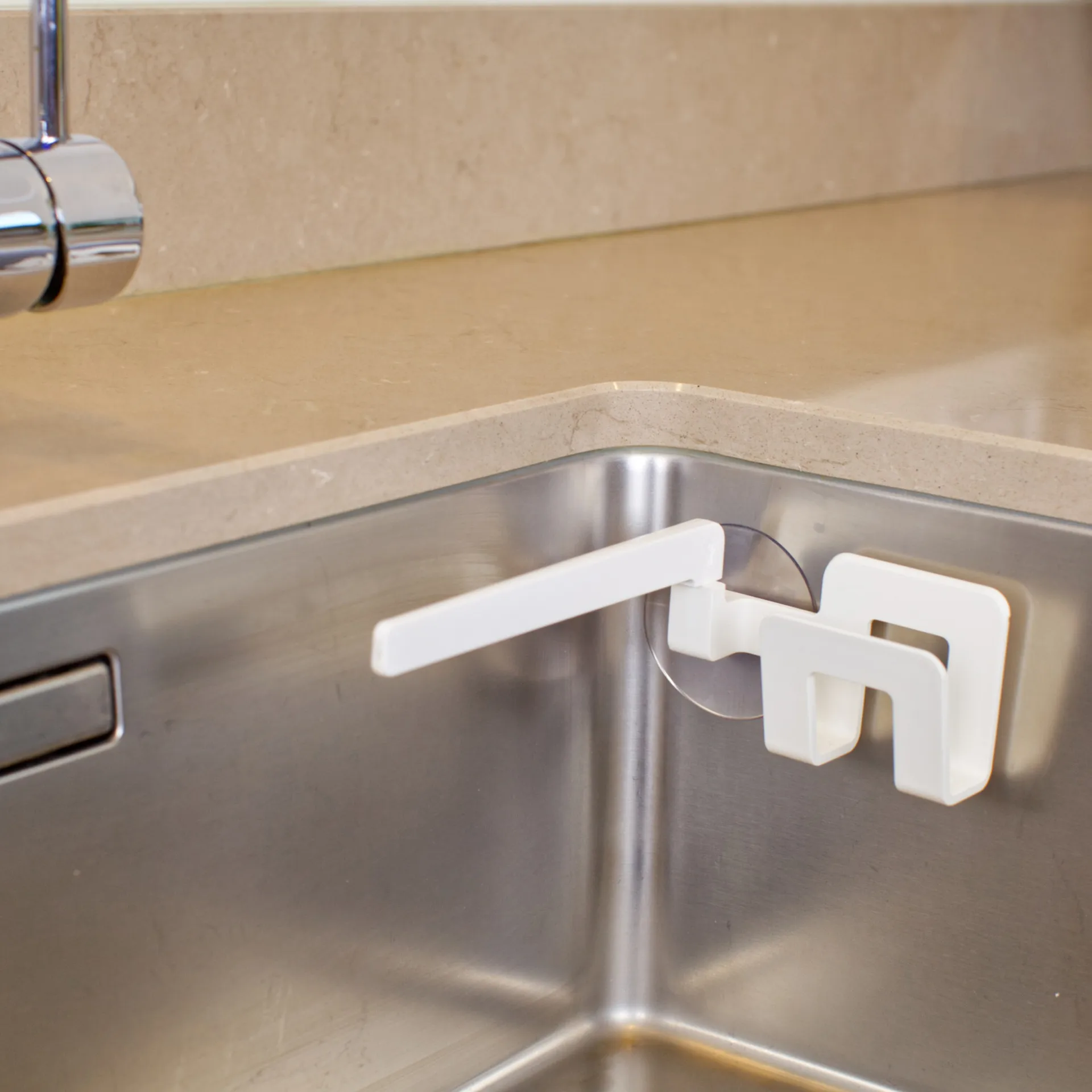 Hållare para panos da loiça e esponja de lavar loiça, Branco Bosign