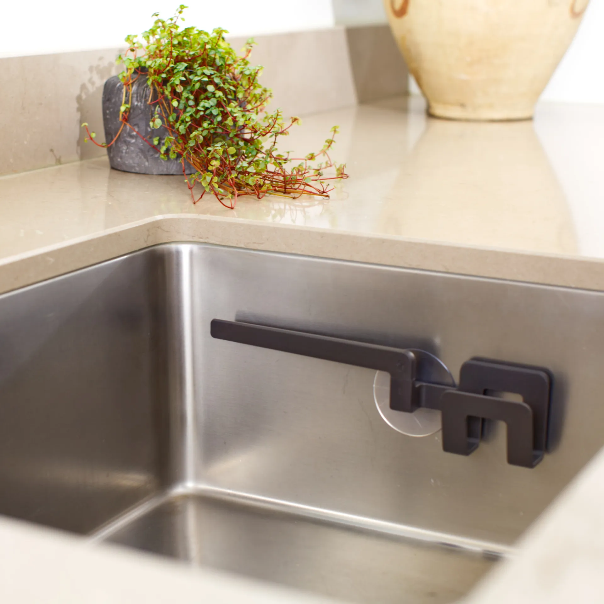 Hållare para panos da loiça e esponja de lavar loiça, Cinza grafite Bosign