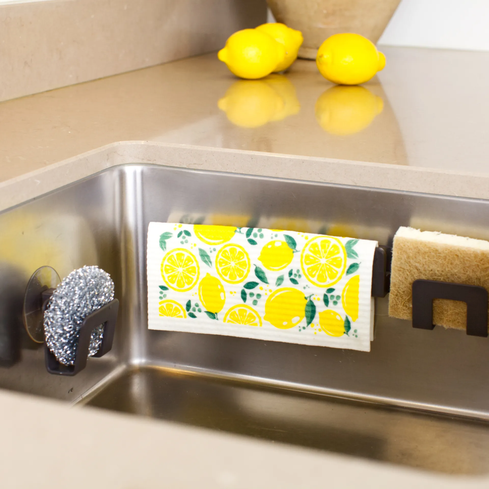 Hållare para panos da loiça e esponja de lavar loiça, Cinza grafite Bosign