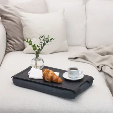 Knäbricka Laptray anti-deslizante 43x23 cm - Madeira de salgueiro preta-cinza - Bosign