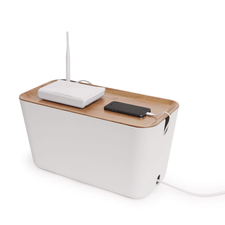 Organizador de cabos XXL Cable Organiser, Madeira-branco Bosign