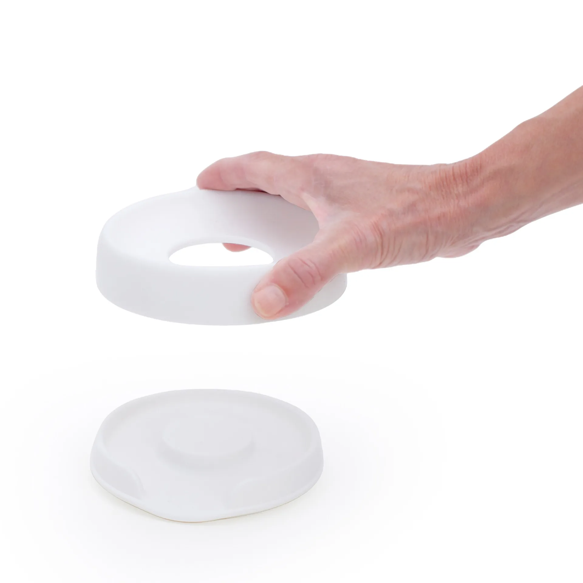 Saboneteira em silicone com escoamento Médio, Branco Bosign