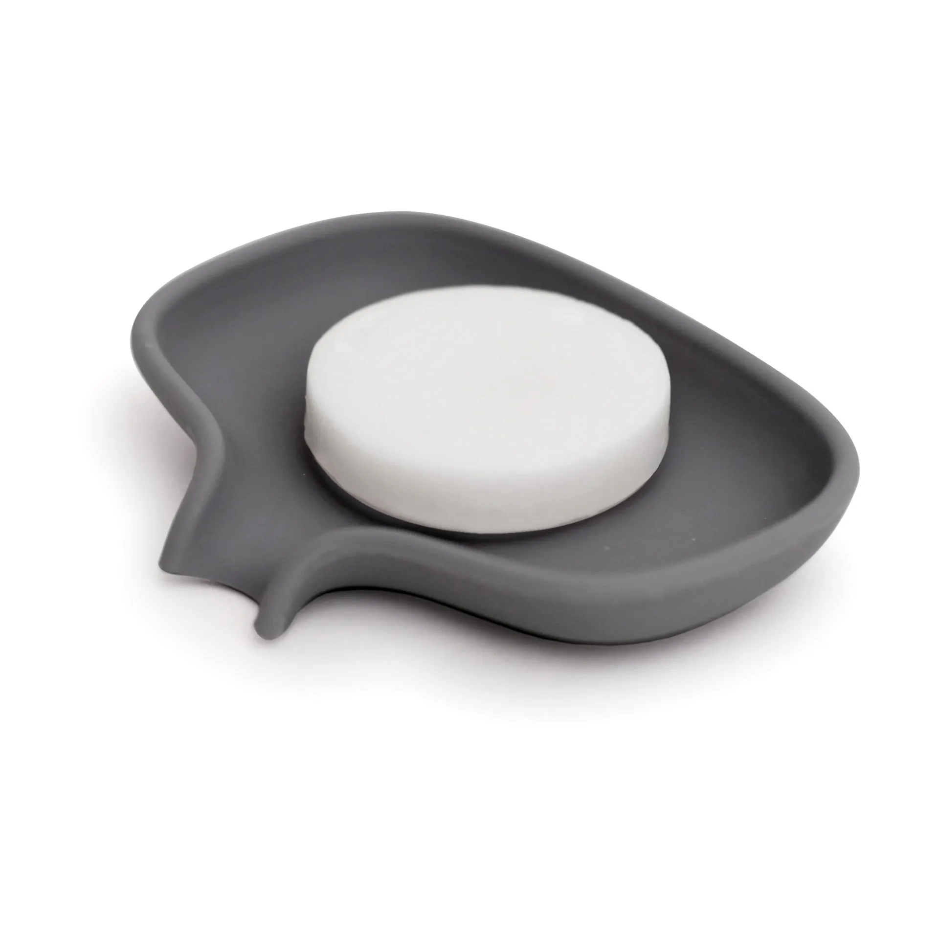 Soap Saver Flow porta-sabonete com canal de drenagem pequeno, Cinza grafite Bosign