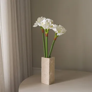 Amaryllis buquê artificial - Branco, 73 cm - Botané