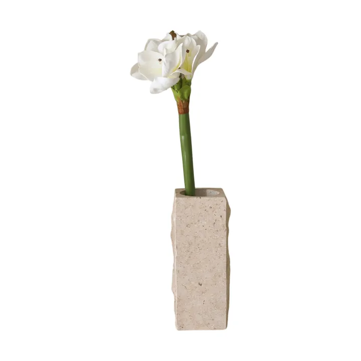 Amaryllis flor artificial - Branco, 73 cm - Botané