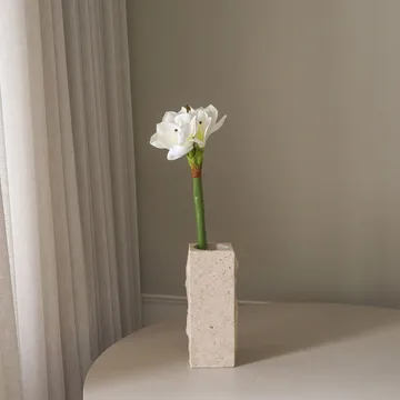 Amaryllis flor artificial - Branco, 73 cm - Botané