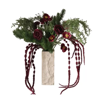 Burnt bloom ramo artificial - Ranúnculo, papoilas, alhos-ornamentais, amaranto, 90 cm - Botané