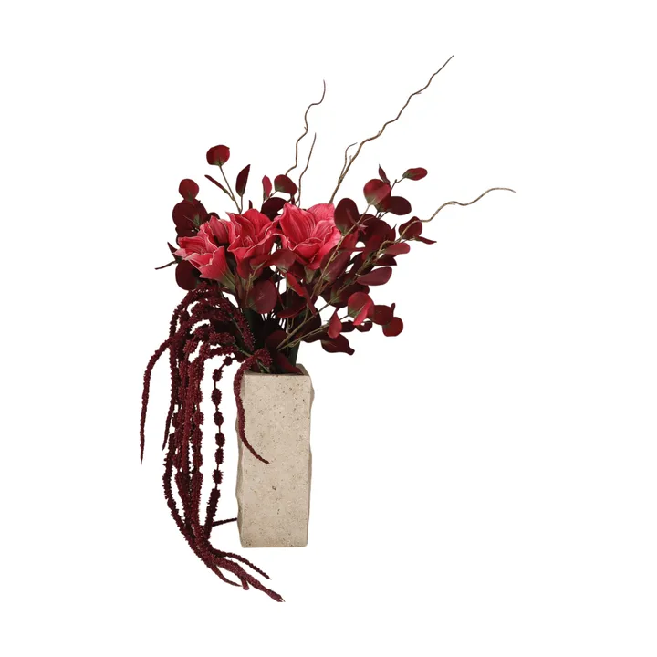 Deep bloom ramo artificial - Amarílis, eucalipto, amaranto, ramos, 120 cm - Botané