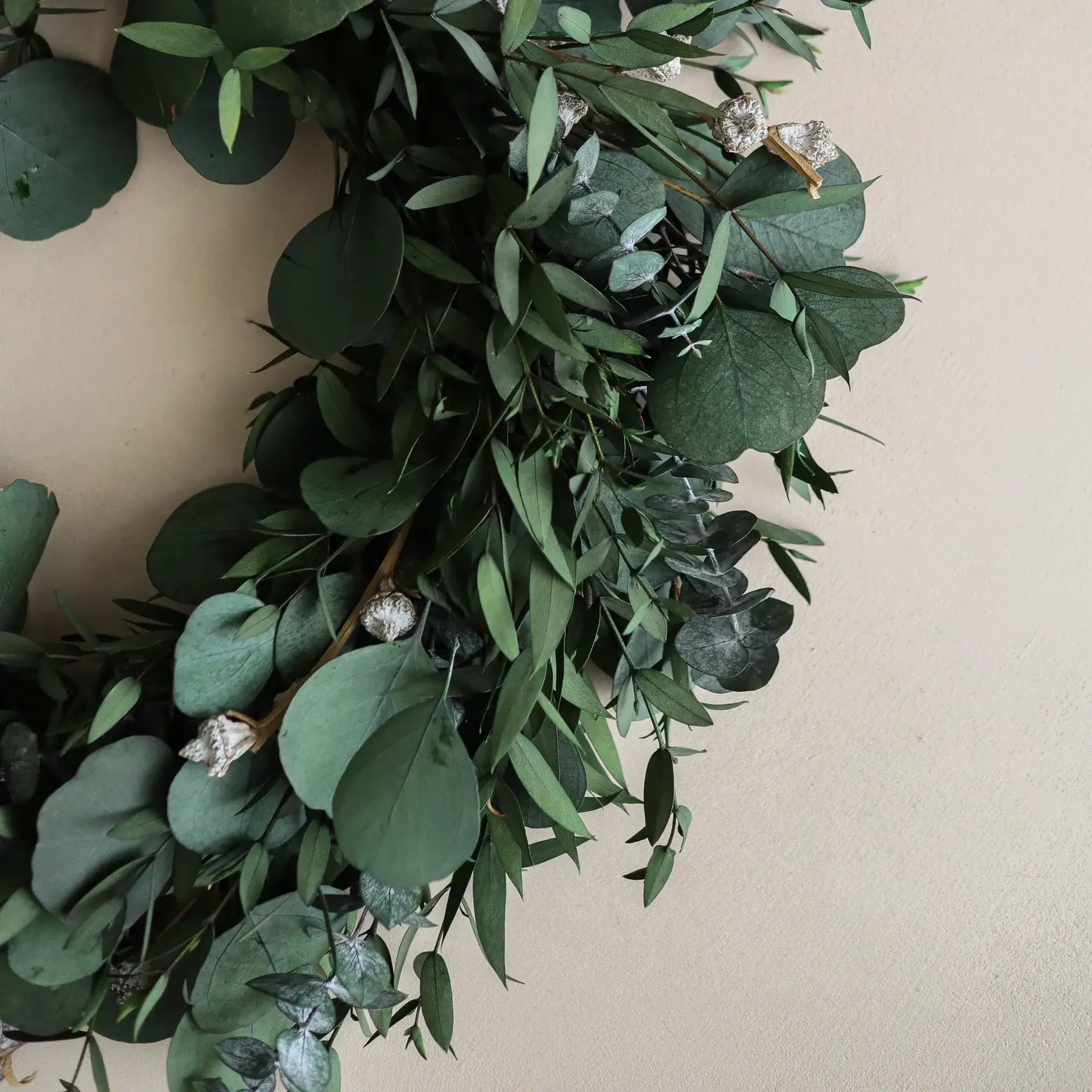Eucalyptus Wreath coroa, Green mixed, Ø40 cm Botané