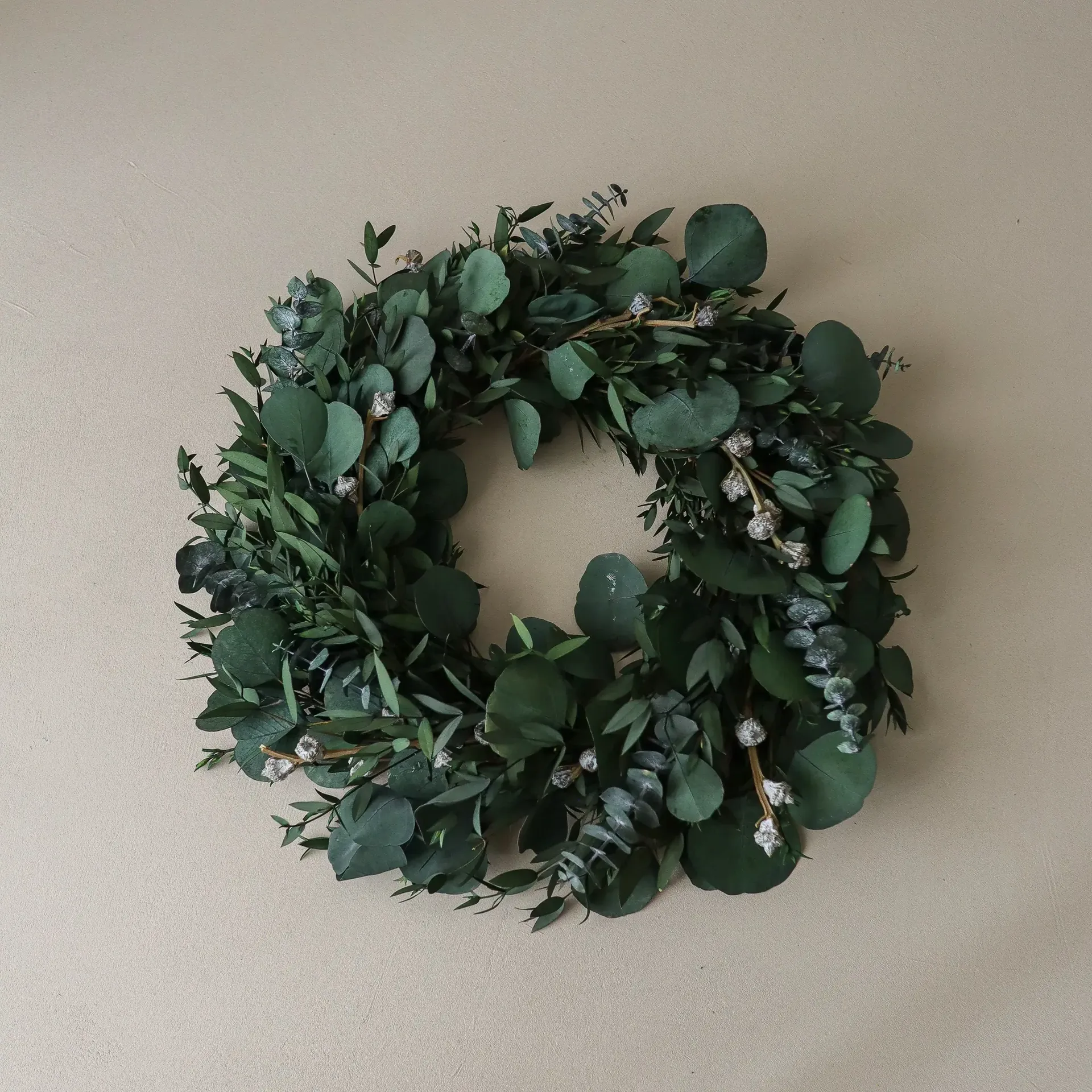 Eucalyptus Wreath coroa, Green mixed, Ø40 cm Botané