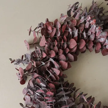 Eucalyptus Wreath coroa - Vermelho escuro, Ø40 cm - Botané
